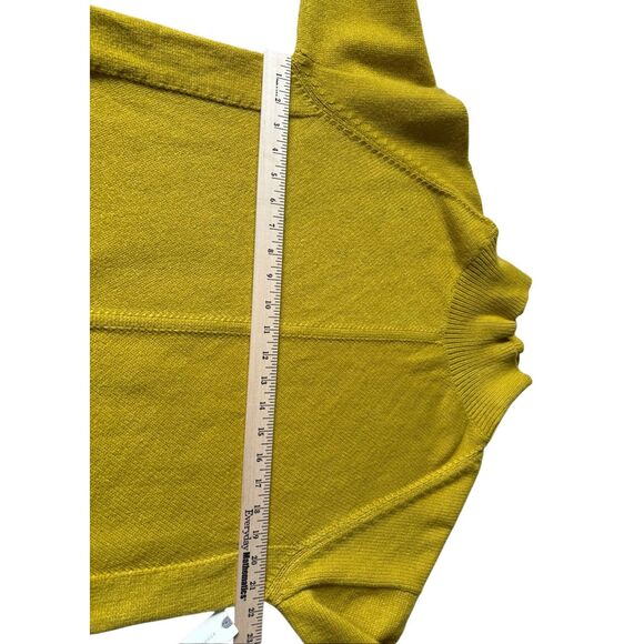 NEW Anthropologie Maeve Crystal Tunic Sweater size M Chartreuse Yellow - Picture 5 of 12